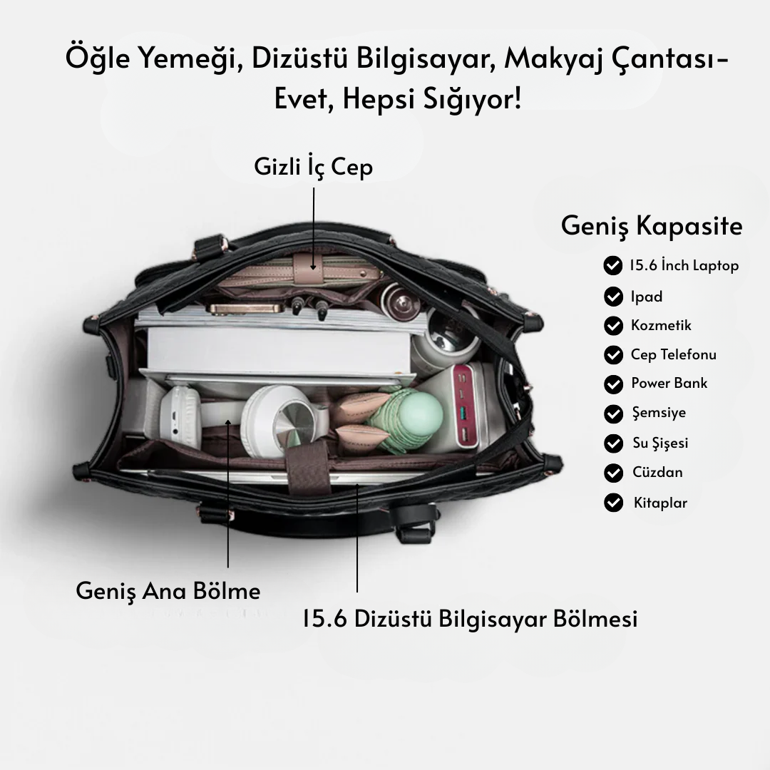Glarious® 3'ü 1 Arada Tote Çanta